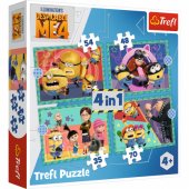 Dėlionė - 4 viename - Crazy Minions Trefl 34648