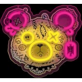 _7210882 Neon ART LED PUNK TEDDY BEAR rožinė-geltona FLA01 Forever Light