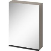Cersanit S522-016 VIRGO 60 grey mirror cabinet with black handle.