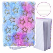 Plush Notebook Notebook Lined Gold Stars Pastel A5 80 Sheets