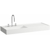 Kartell 1200x460 mm bowl on the left White SaphirKeramik LCC