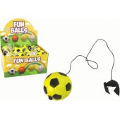 PU Football with Jojo Eraser for Bouncing, 6 cm, Yellow
