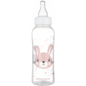 Standartinis buteliukas siauru kakleliu 250 ml CUTE ANIMALS 11/ 841 rožinis