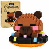 Construction Blocks Mini Figure Capybara on Donut Brown 306 pcs.