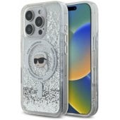 "Liquid Glitter Karl Head Magsafe iPhone 16 Pro" Clear