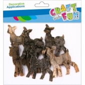 Craft with Fun CF OZDOBA DEK DREWNOKSZT KORA SARNA 5CM6SZT 12