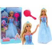 Anlily undinėlės princesės mėlyna suknelė, lėlė su šukomis