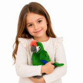 Plush Parrot Macaw Exotic Bird Mascot Cuddly Toy Green 24 cm