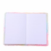 Plush Notebook Lined With Green Dinosaur 3D Colorful