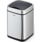 Durable touchless trashcan silver (342023)