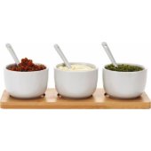 Excellent Houseware Miseczki na dipy do serwowania sosów z łyżeczkami