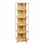 Bookshelf FERDIE swivel 45x45xH176cm, ash/ black