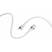 Forever lankstus USB-C–USB-C kabelis, 2,0 m, 60 W, baltas