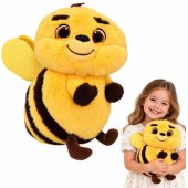 Large Plush Bee Stuffed Toy, Soft Cuddly Bee, Yellow, 40 cm