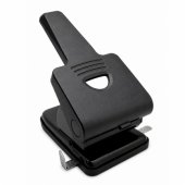 Manual Double Metal Office Punch 65 Sheets Black