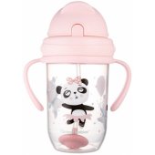 Non-spill cup with weighted straw EXOTIC ANIMALS 6m+ 270ml 56/ 606 Pink
