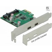 DeLOCK PCIe x1> 2x išorinė SuperSpeed ??USB – (USB 3.2 Gen 1) USB tipas