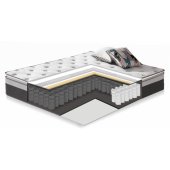 GLOSSY 160x200cm with mattress HARMONY TOP Grey