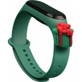Strap Xmas Xiaomi Mi Band 3 / 4 Gift – tamsiai žalias