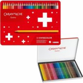 Caran d`Arche Swisscolor Aquarelle akvareliniai pieštukai, įvairių spalvų, 30 vnt.