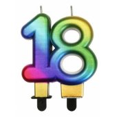 GoDan Galaxies 18th birthday candle - 7.5 cm - 1 pc universal.