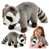 Plush Raccoon Mascot Cuddly Toy Realistic Gray 45 cm