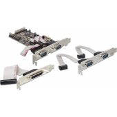 Delock PCIe x1 - 4x RS-232 DB9 + LPT DB25 valdiklis (89177)