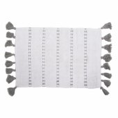 Bathmat Pompons Grey 50x75cm