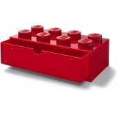 Room Copenhagen LEGO stalo stalčius 8, daiktadėžė (raudona, su rankenėlėmis)