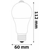 LED bulb with motion (PIR) and twilight sensor E27 A60 8.8W 806lm