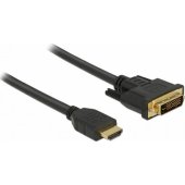 Delock HDMI to DVI-D 24+1 cable bidirectional 1.5 m black