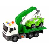 Automobilių transporteris, pagalbos kelyje evakuatorius 1:16, žalias, garsai ir šviesos