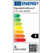 5W C37 E14 4000k