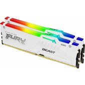 Fury Beast RGB White 2x32GB DDR5 6400MHZ DIMM KF564C32BWEAK2-64