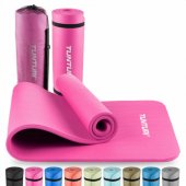 Fitnessmat NBR 15mm - With carry bag Pink