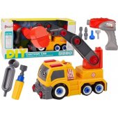 Cartoon Truck With Crane To Dismantle DIY Orange