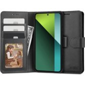 Piniginės tipo dėklas Xiaomi Redmi Note 13 Pro/ Poco X6, juodas
