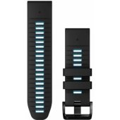 26mm Quickfit Silicone Strap Black/ Blue