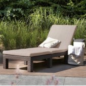 Sunbed Jaipur with pillow brown