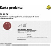 Klingspor self-adhesive abrasive disc 125mm PL28CK gr.120 GLS5, 8 o