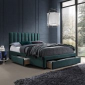 Bed GRACE with mattress HARMONY TOP 160x200cm, green
