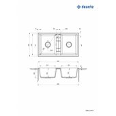 ERIDAN 2-bowl granite sink ZQE_S203