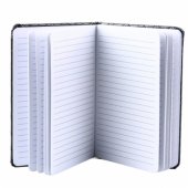 Lined Notebook Glitter Patches Black B6 80 Sheets