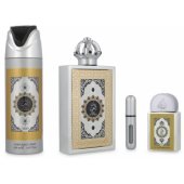 _8433010 Lattafa Perfumes King Of Arabia dovanų rinkinys EDP 100 ml, dezodorantas purškiklis