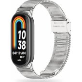 Milanese stiliaus dirželis Xiaomi Smart Band 8, sidabrinis