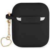 Silicone Charm Cover for Airpods 1/ 2 Black