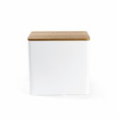 BW12899WEU7 Toronto Bread Bin White/ Wooden