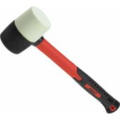 Dedra rubber sheet metal hammer 225g, fiberglass handle