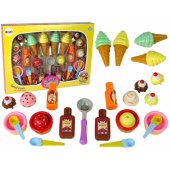 LeanToys Sweets Set Ice Cream Cupcakes Sauce Spoons