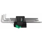 Wera HEX PLUS šešiakampių raktų su rutuliniu galu rinkinys, 7 vnt., magnetizatorius